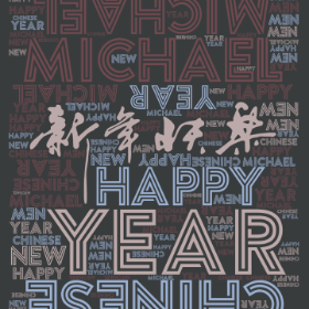 Word2art Wallpapers-Michael happy Chinese new year
